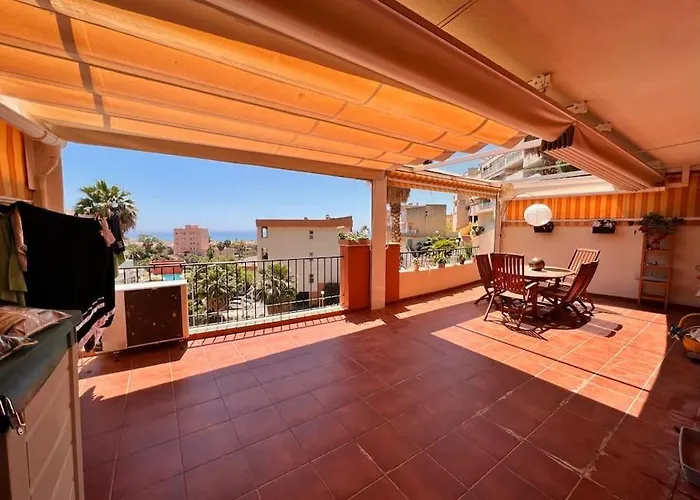 Benalmadena Costa Malaga Apartamento Muy Acogedor Con Vistas Al Mar Terraza Gigante Para Verano E Invierno Parking